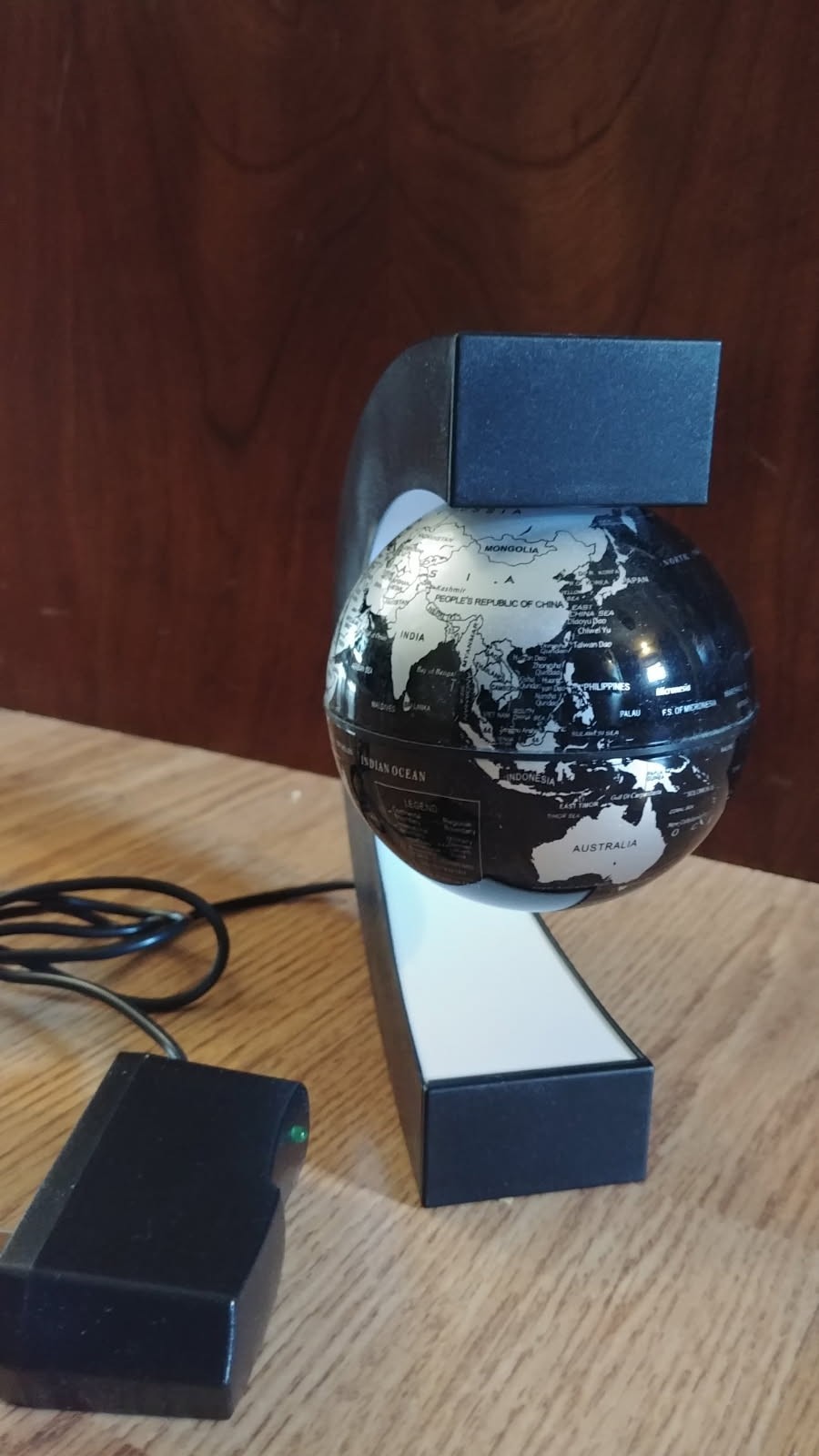 Gresus Multi-Color Changing Magnetic Levitation Floating World Map Globe, Flo...