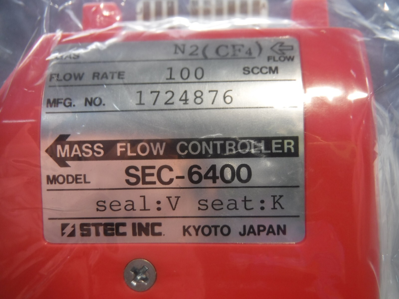 Horiba Stec Inc. Model: SEC-6400 Gas: N2 (CF4) Mass Flow Controller