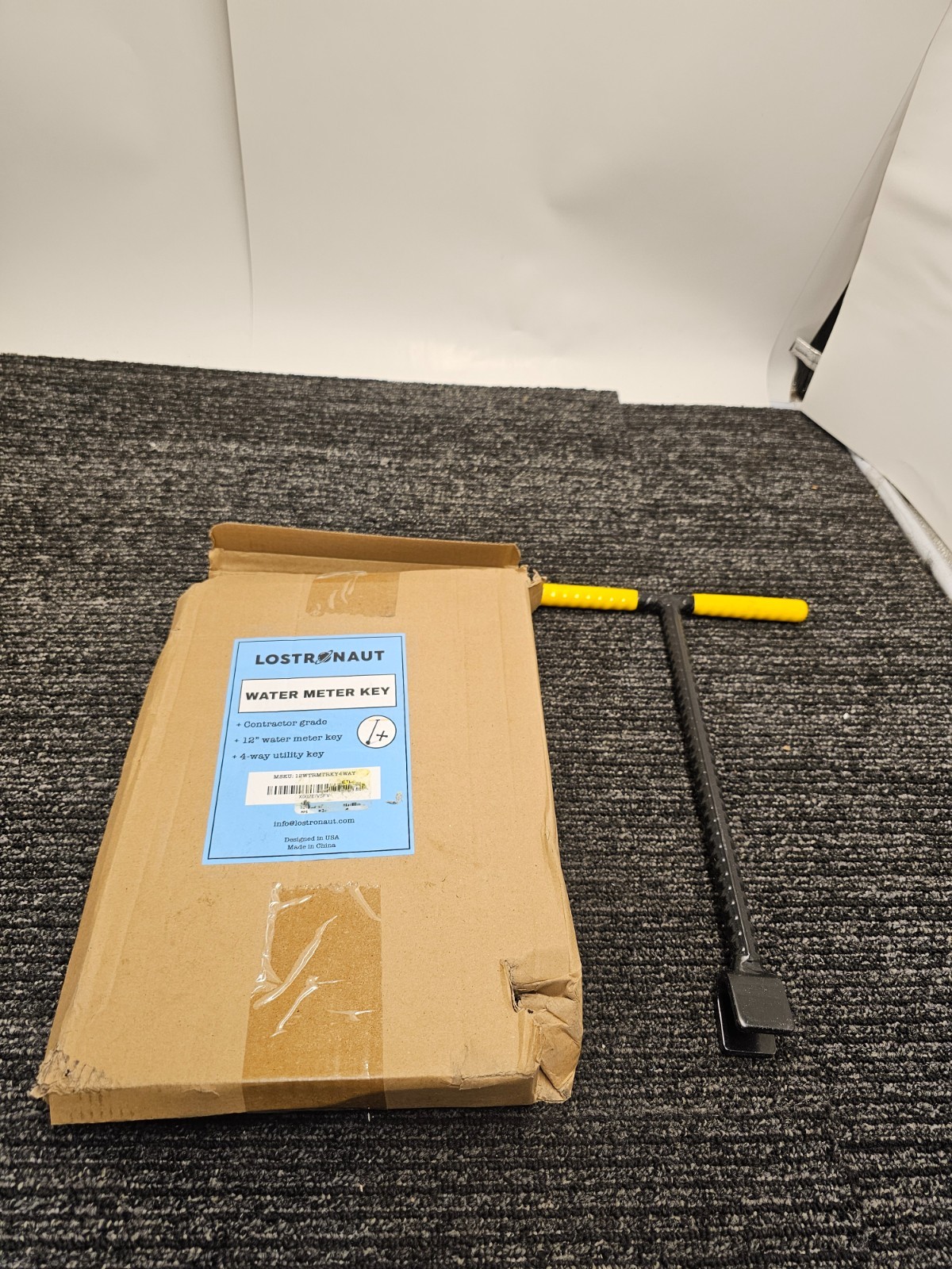 Lostronaut Water Meter Key Professional Garden and Plumbing Tool 12" 4-Way