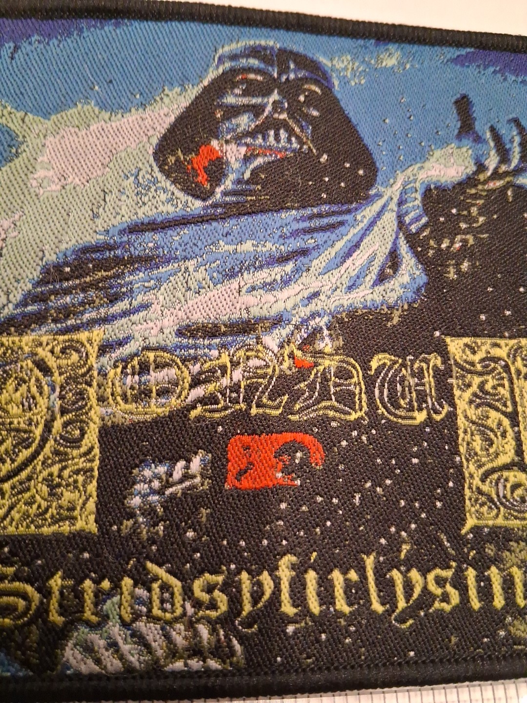 Vondur Stridsyfirlysing Black Border Woven Patch