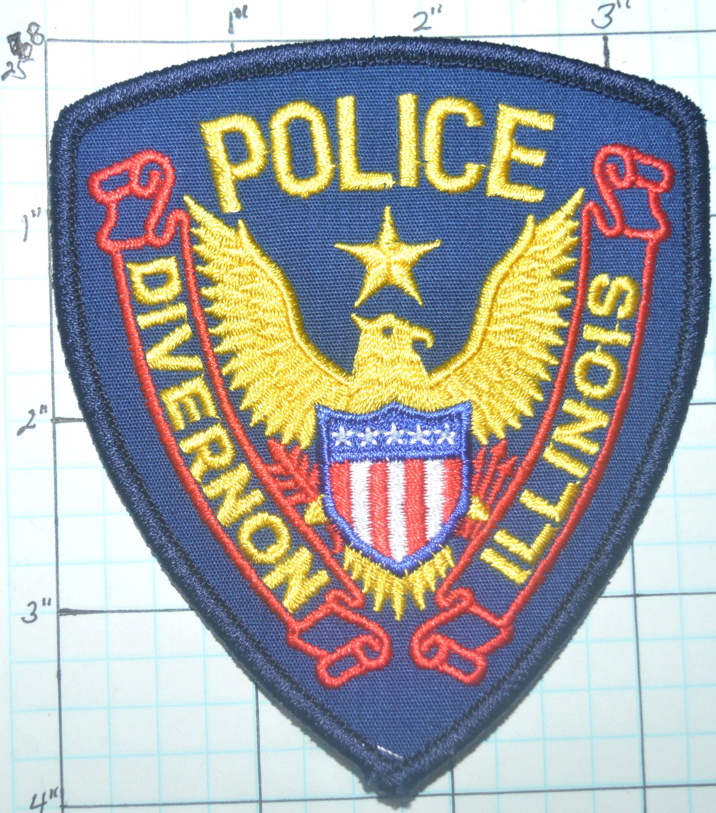 ILLINOIS, DIVERNON POLICE DEPT STOCK EAGLE PATCH