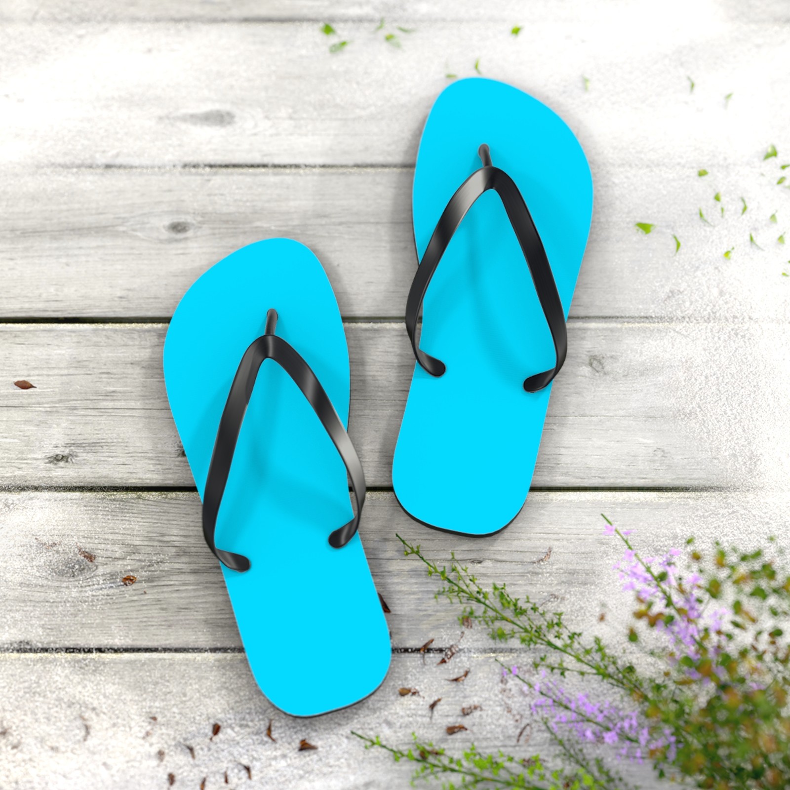 Turquoise Flip Flops, Sandals Slides, Summer Footwear, Brand New