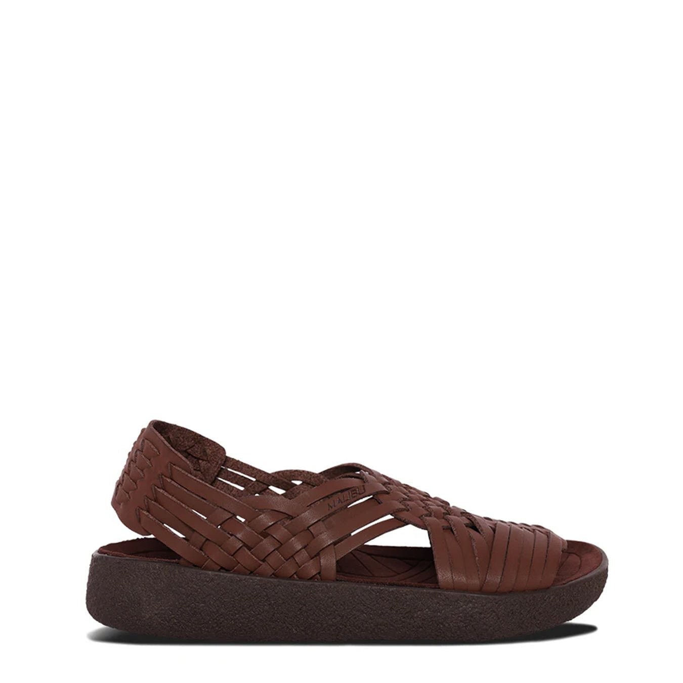 Malibu Womens Canyon Vegan Leather Sandal Bison Brown / Bison Brown