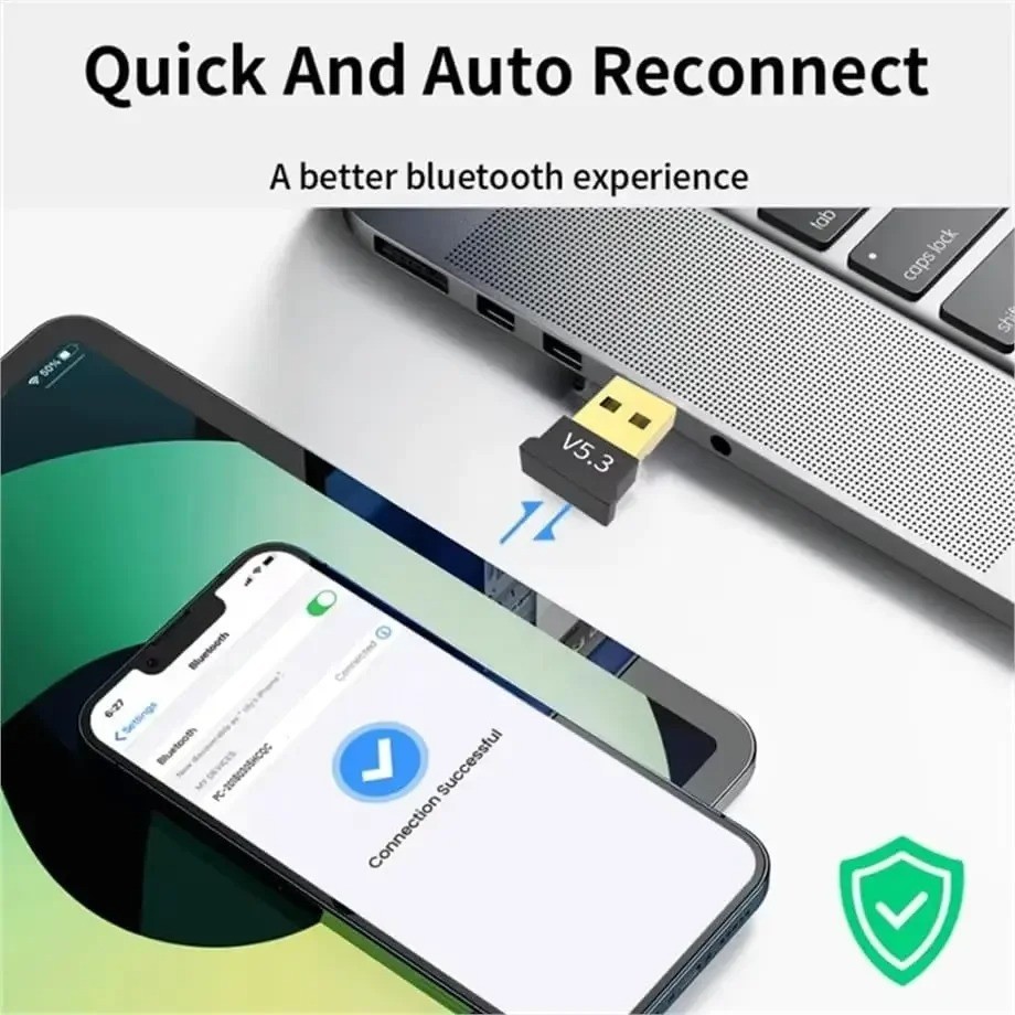 USB 5.3 Bluetooth Adapter for PC Desktop Laptop Wireless Dongle Plug & Play USA