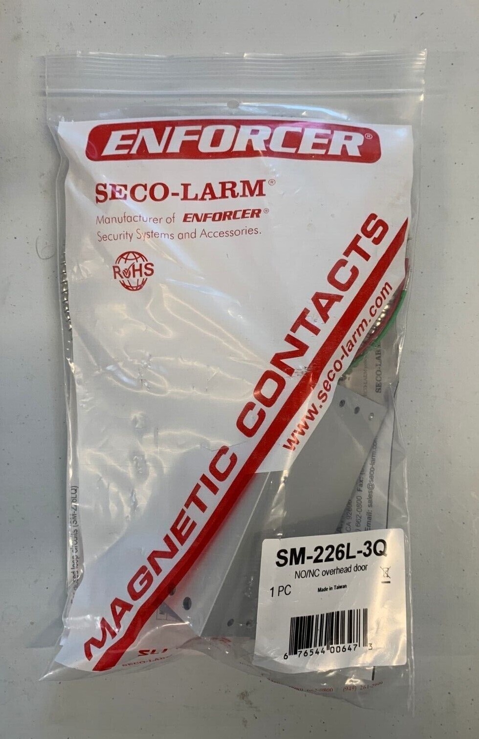 Seco-Larm Enforcer SM-226L-3Q  Overhead Door-Mount L Bracket Magnetic Contact .
