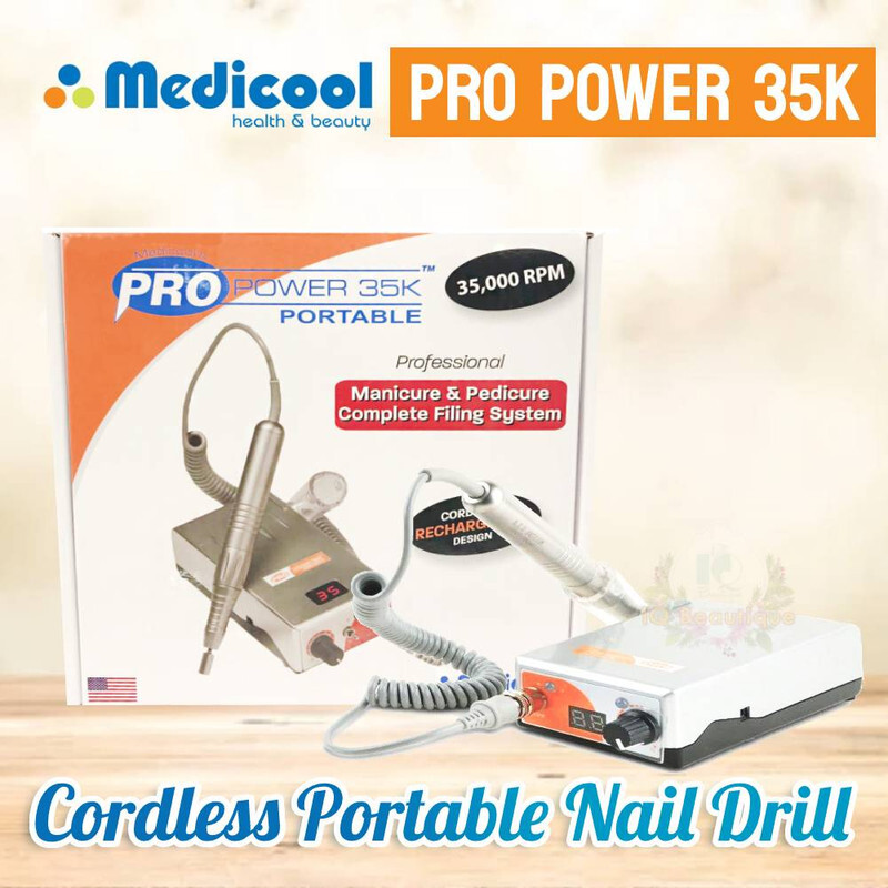 MEDICOOL PRO Power 35K Rechargeable PORTABLE Machine [Pearl/Silver/Rose Gold]
