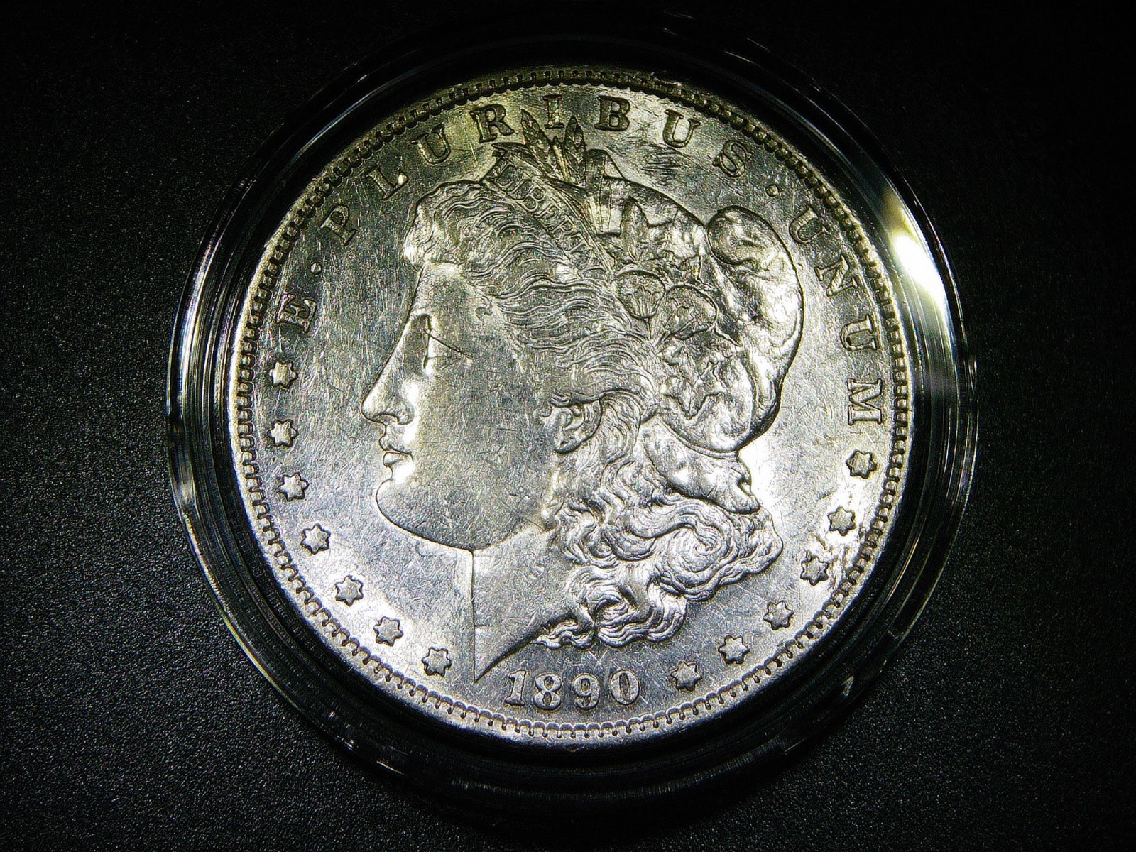 AU+/UNC DETAIL 1890-S MORGAN SILVER DOLLAR BEAUTIFUL COLLECTOR GRADE COIN M-2129