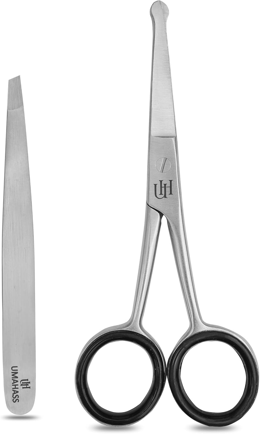 4.5" Premium Nose Hair Scissors For Men, Nasal Hair Tweezers for Women,