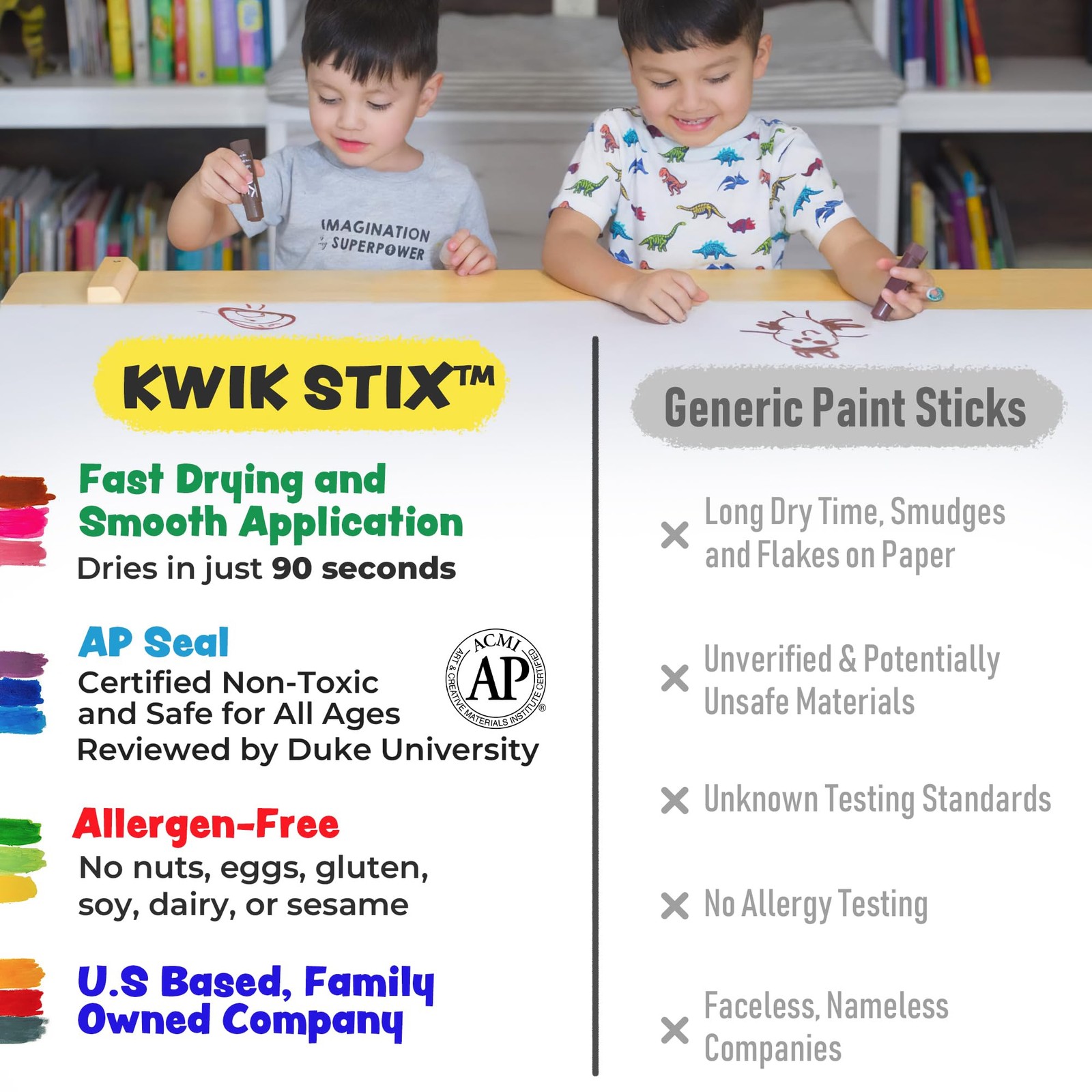 Kwik Stix Solid Tempera Paint Sticks, 144 1 Count (Pack of 144), Multicolor