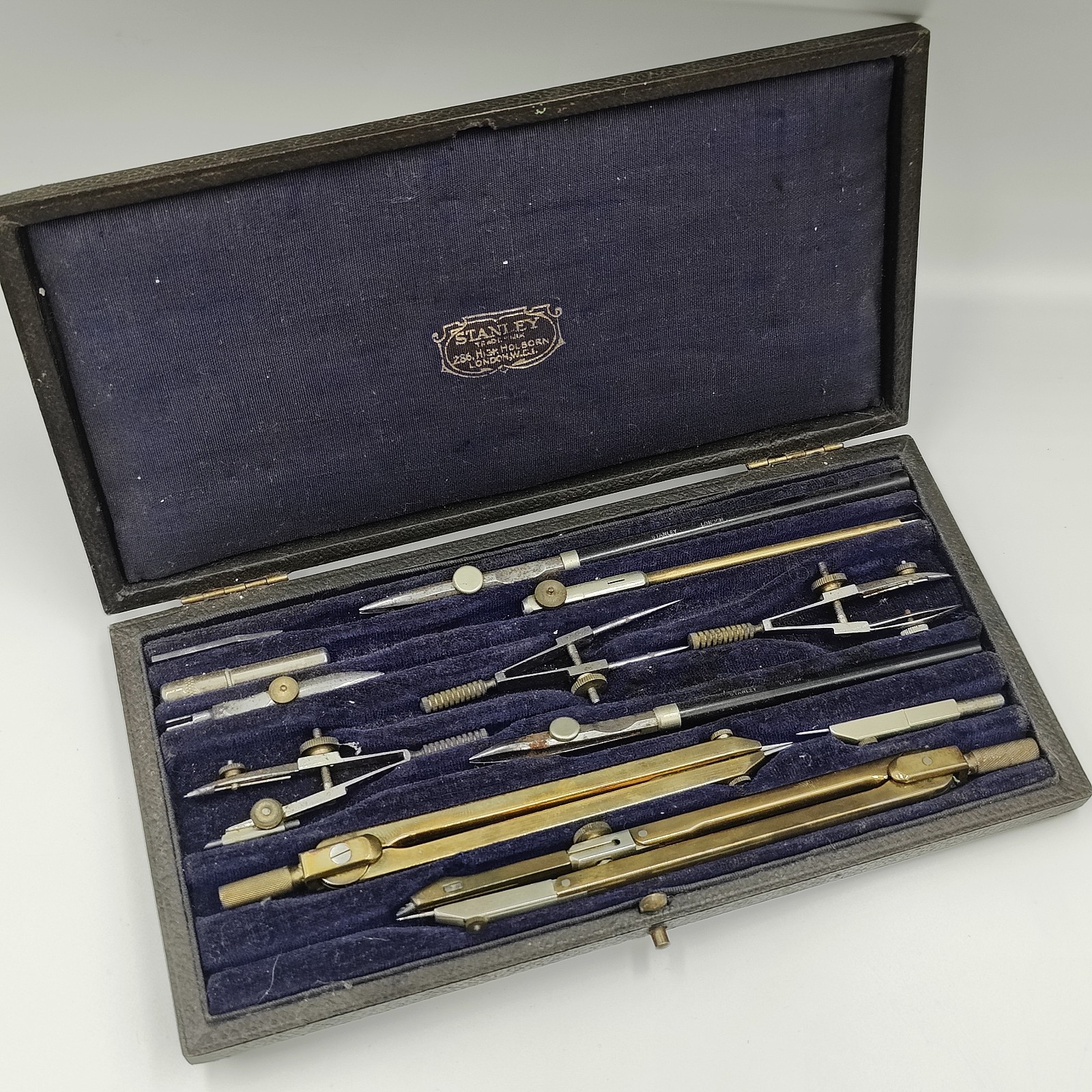 Stanley Technical Drawing Set Vintage Antique Precision Instruments Complete