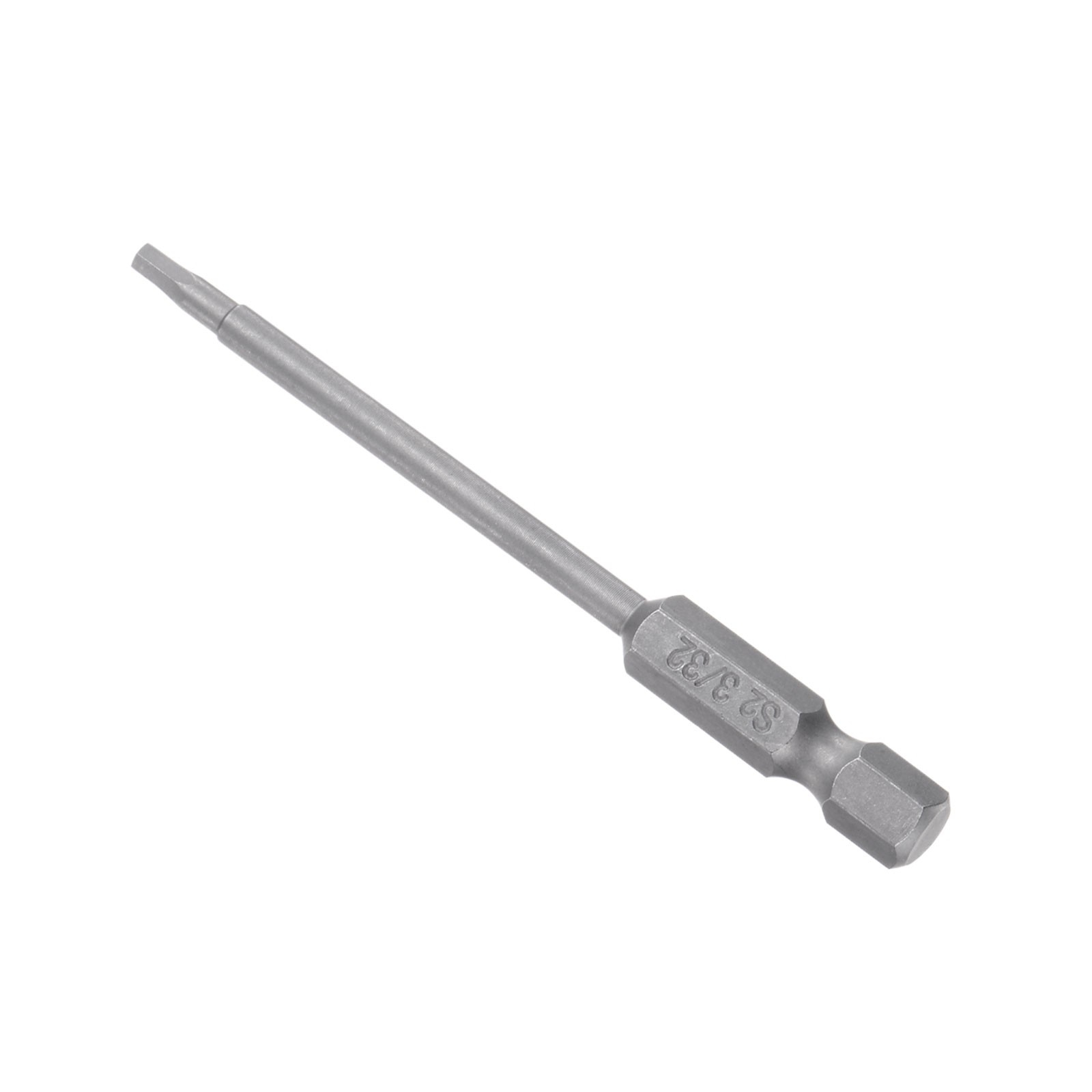 Hex Screwdriver Bits 3/32" Hex 75mm Length 1/4" Hex Shank Steel Magnetic