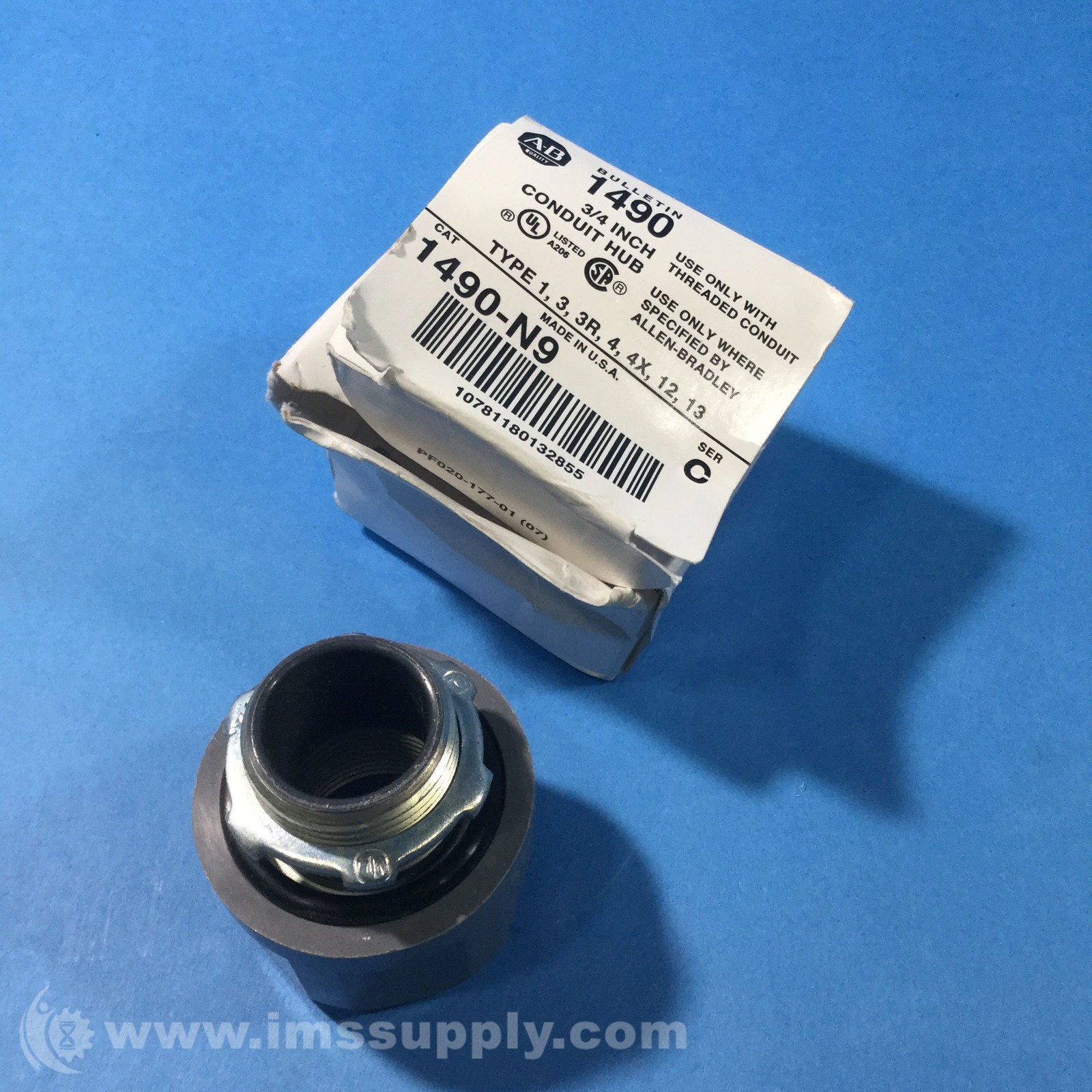 Allen Bradley 1490-N9 Conduit Connector, 3/4", Series C FNOB