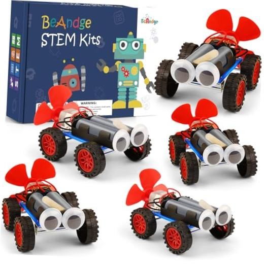 STEM Science Kits for Kids, 5 Set Wind Powered Car for Boy Toys Bulk Gifts |