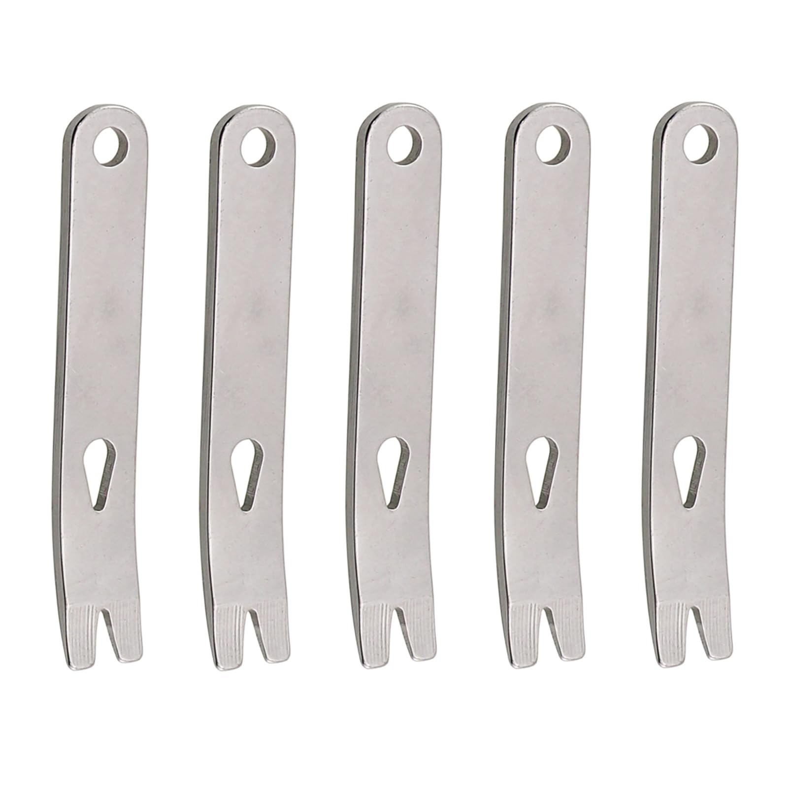 5PCS 77x12.5mm Silver Mini Stainless Steel Lock Pick Keyring Multifunctional ...