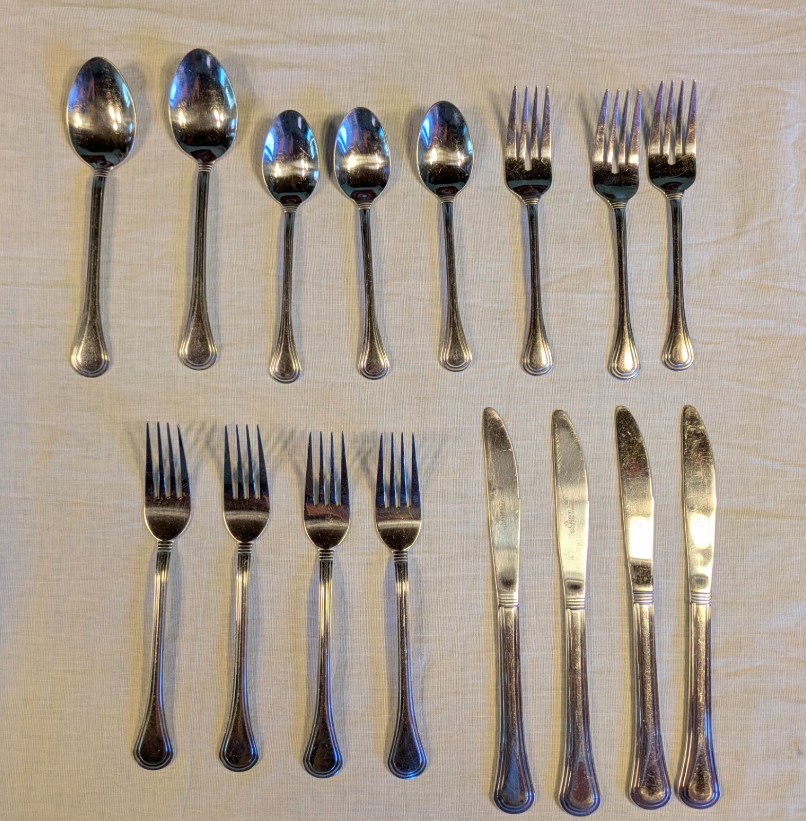 Gibson SOUTH BAY Stainless Steel Flatware: 16 pieces