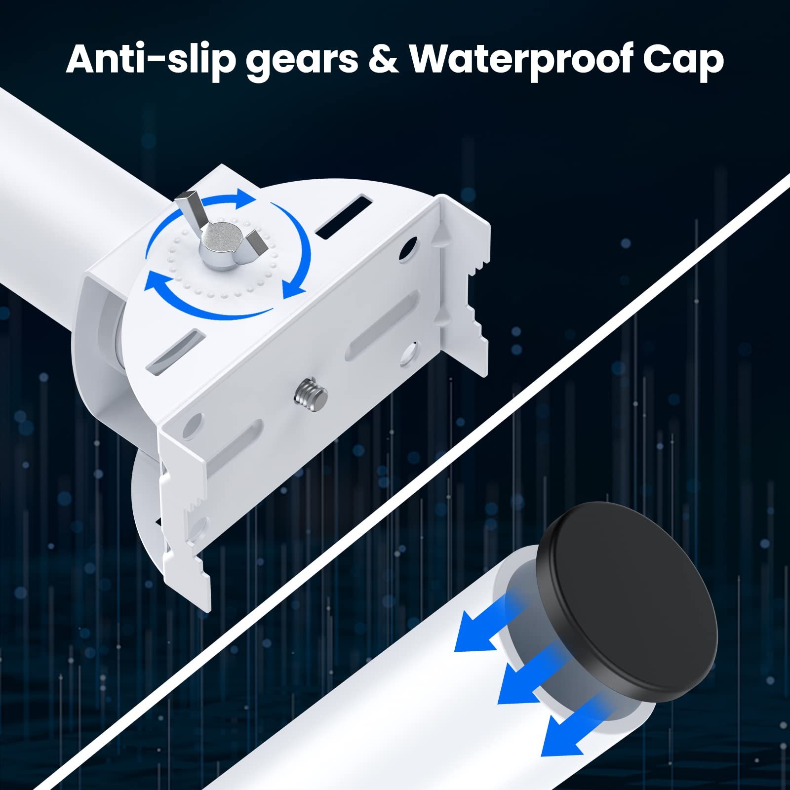 Universal Wireless Bridge Bracket Mount, Pole and Wall-Mounted Mount for Outd...