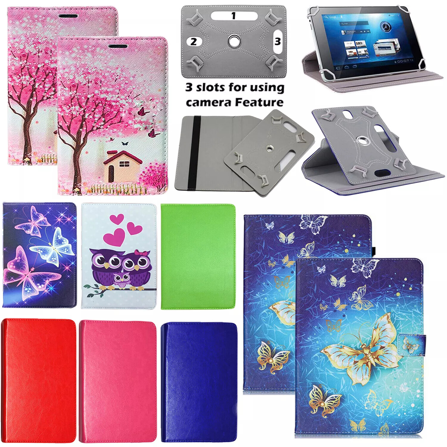 10 Inch Tablet Case Cover Fits for ALL 10" Inch & 10.1" Inch Android Tablets tab