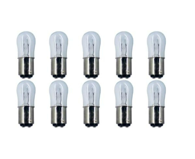 CEC Industries #6S6 DC 120V Bulbs, 120 V, 6 W, BA15d Base, S-6 shape (Box of 10)