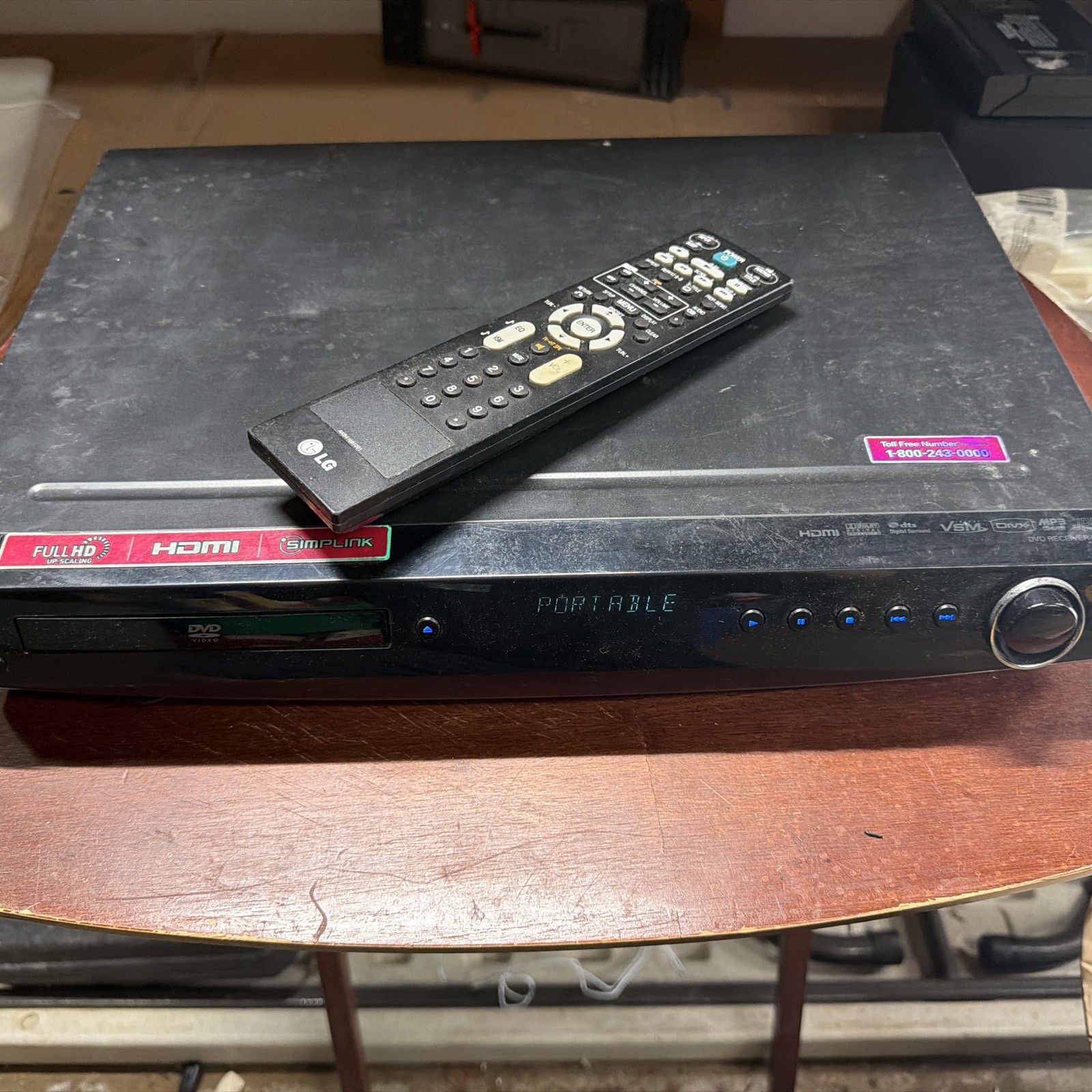 LG LHT854 Dolby 1080p Up-scaling DVD Receiver Player Home Theater System *WORKS