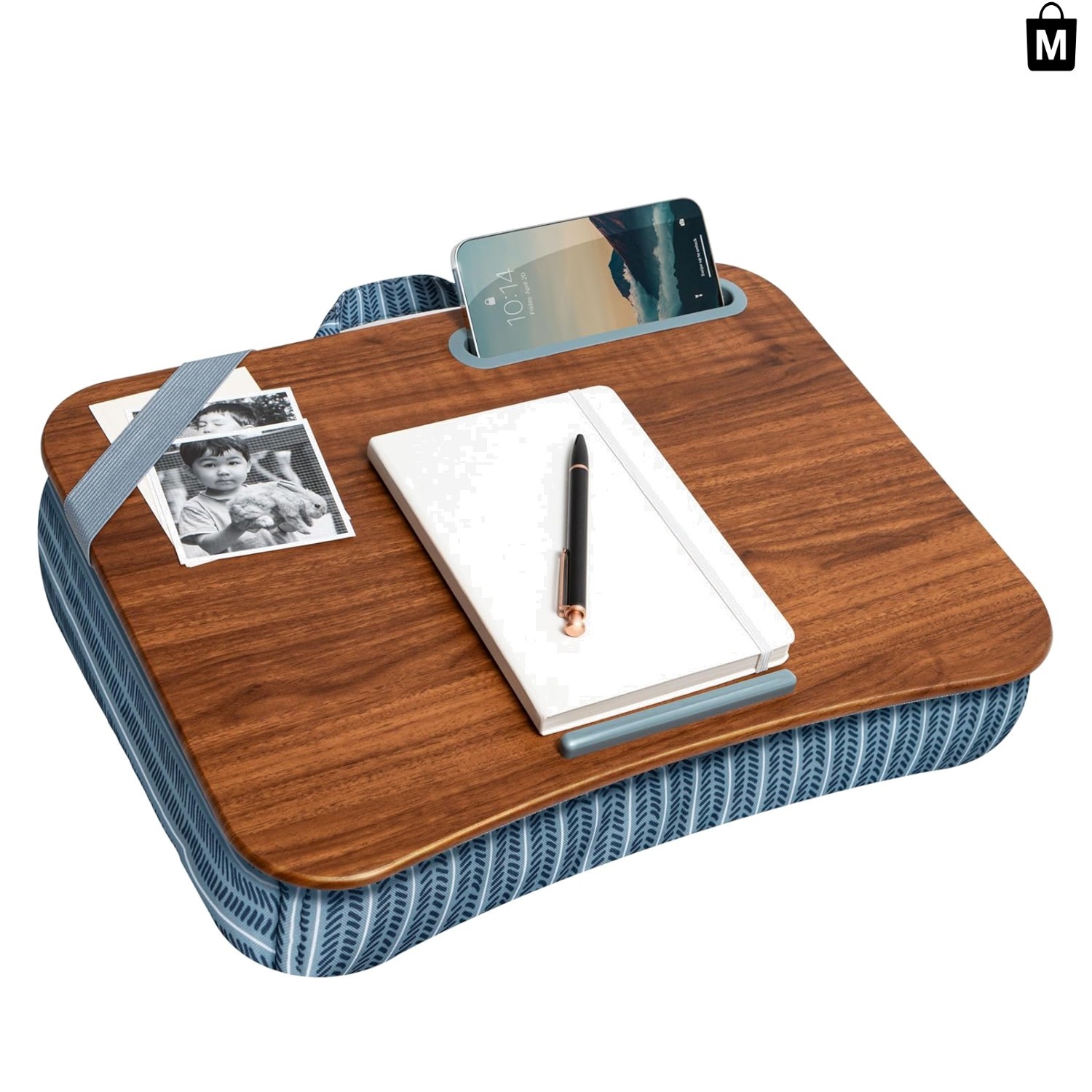 Designer Arrow Stripes Lap Desk - Portable Comfort for 15.6" Laptops