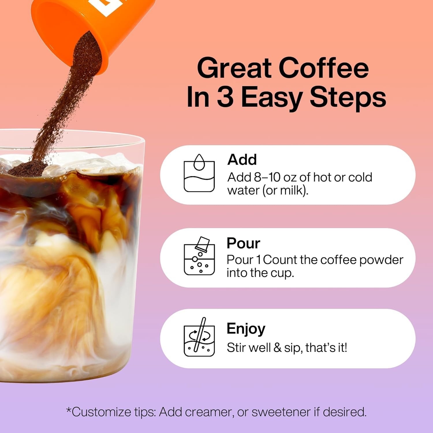 SATURNBIRD Instant Coffee Cold Brew - Light, Medium Roast Variety Pack