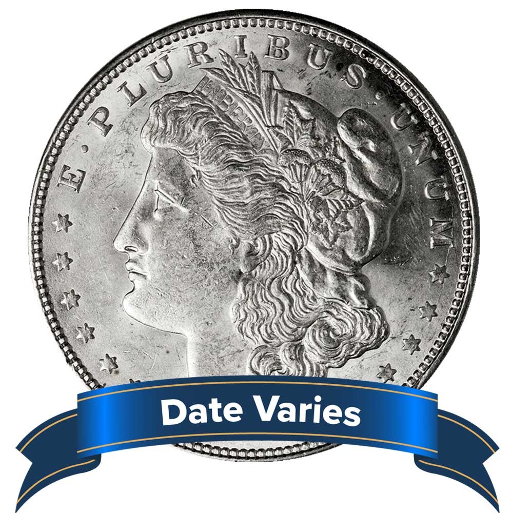 1878 to 1904 $1 Morgan Silver Dollar About Uncirculated AU