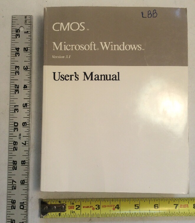 CMOS Microsoft Windows Version 3.1 Users Manual PreownedBook