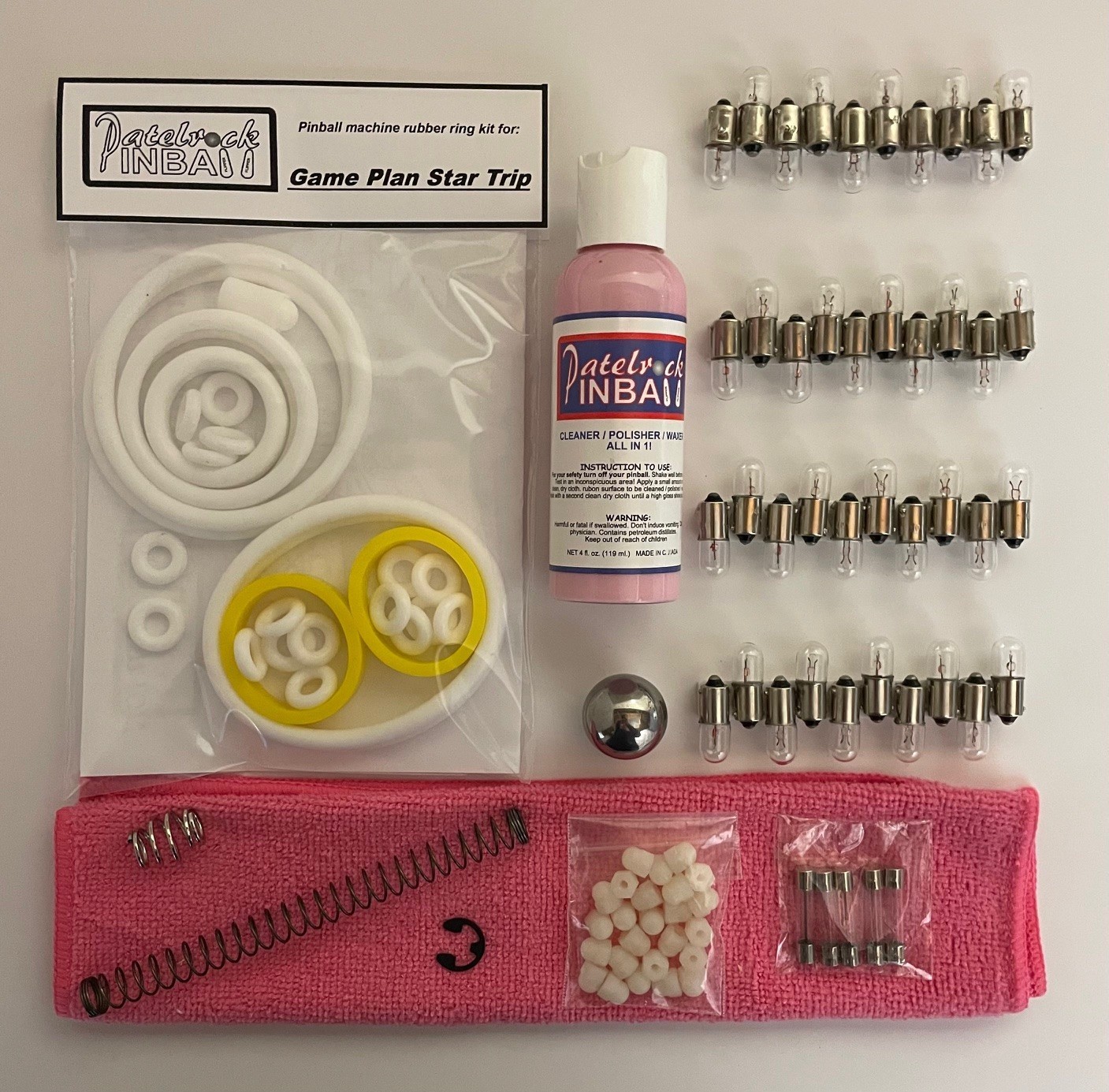1979 Game Plan Star Trip Pinball Machine Maintenance Tune Up Kit