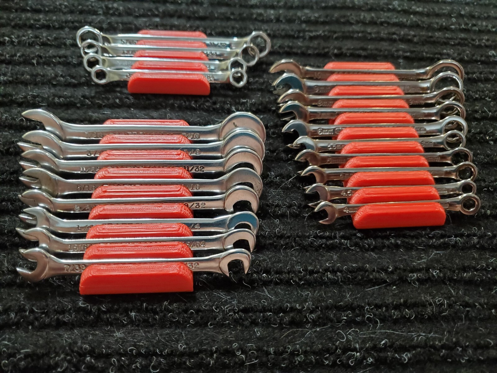 Craftsman Ignition (Midget) Wrench SAE/MM Organizer Trays for Toolbox