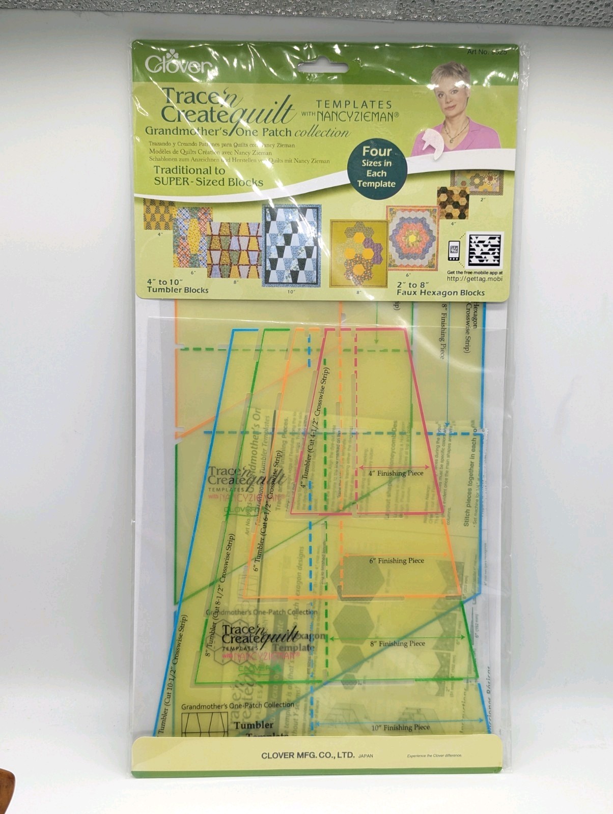 Clover Trace 'N Create Quilt Template Grandmother's One Patch Nancy Zieman 9525