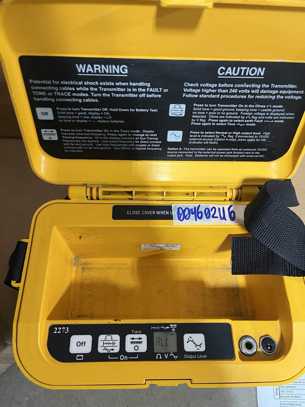 3M Dynatel 2273 Cable Locator 2273 Serviced By 3M