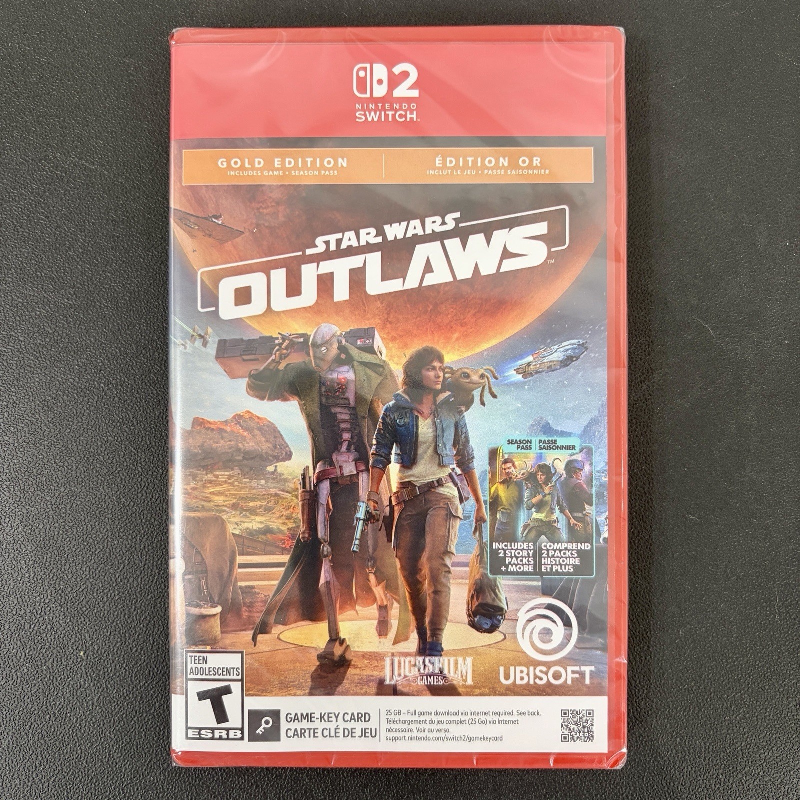 Star Wars Outlaws Gold Edition for Nintendo Switch 2 (Game-Key Card) New
