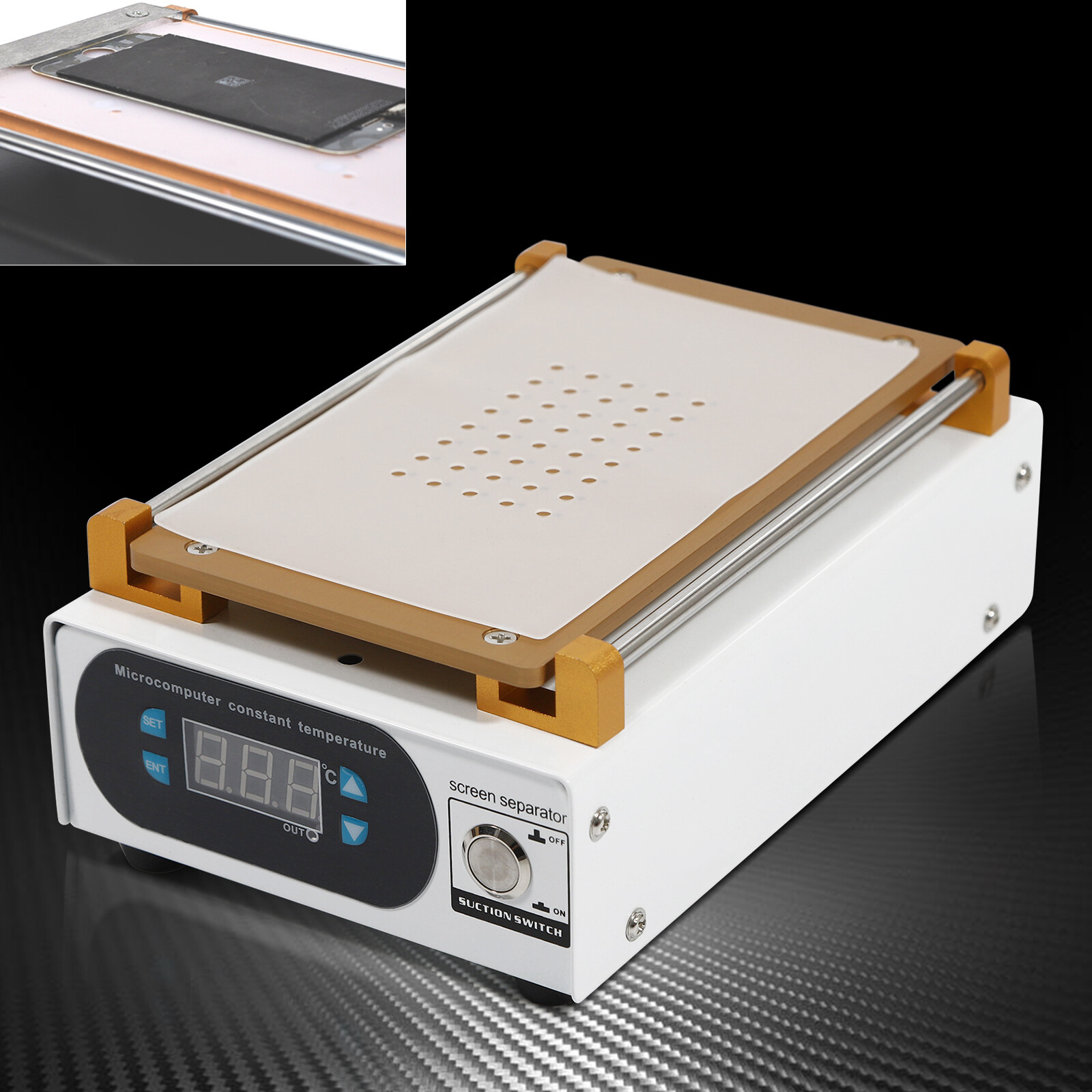 Vacuum LCD Screen Separator Repair Machine 7inch Cell Phone Repair Tool Brown US