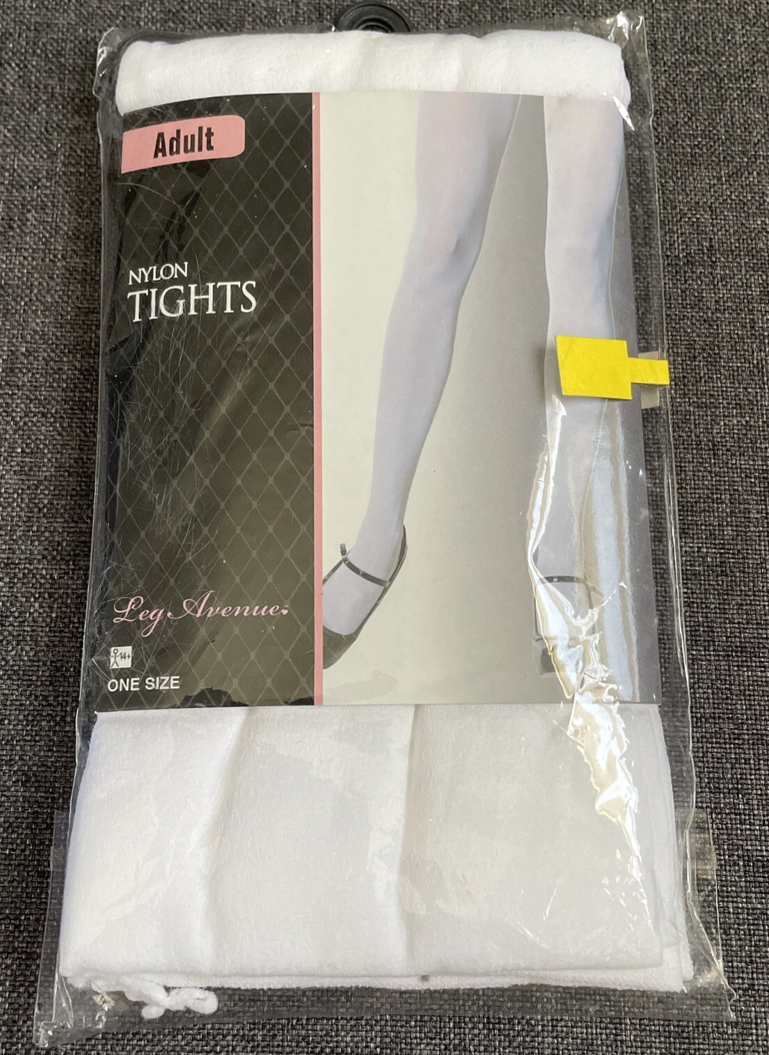 Adult white tights 1 pair NEW never used Nylon Tights One Size