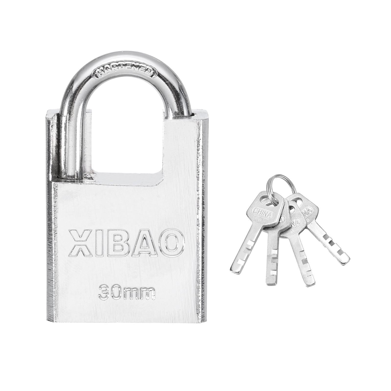 High Security Steel Shrouded Padlock with Key, Silver(1-3/16 Inch)