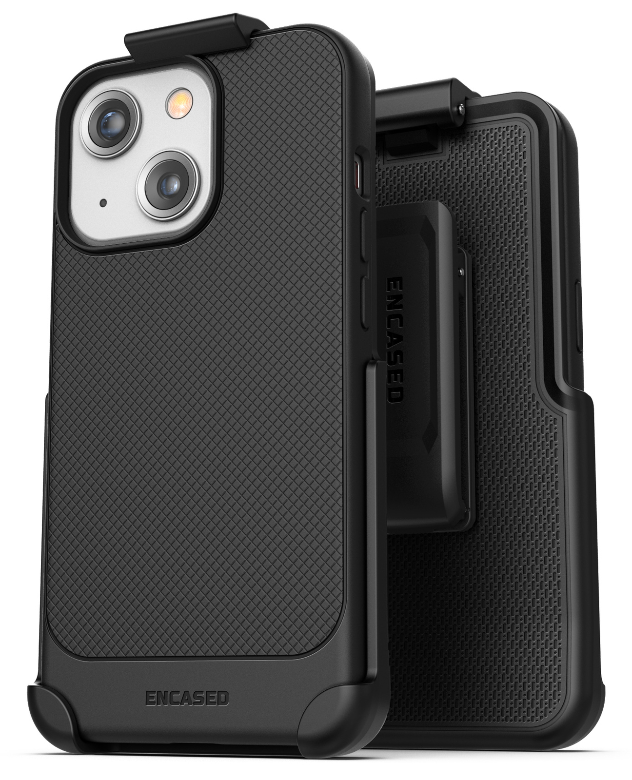iPhone 13 Mini Belt Clip Case, Slim Grip Phone Cover with Holster - Black