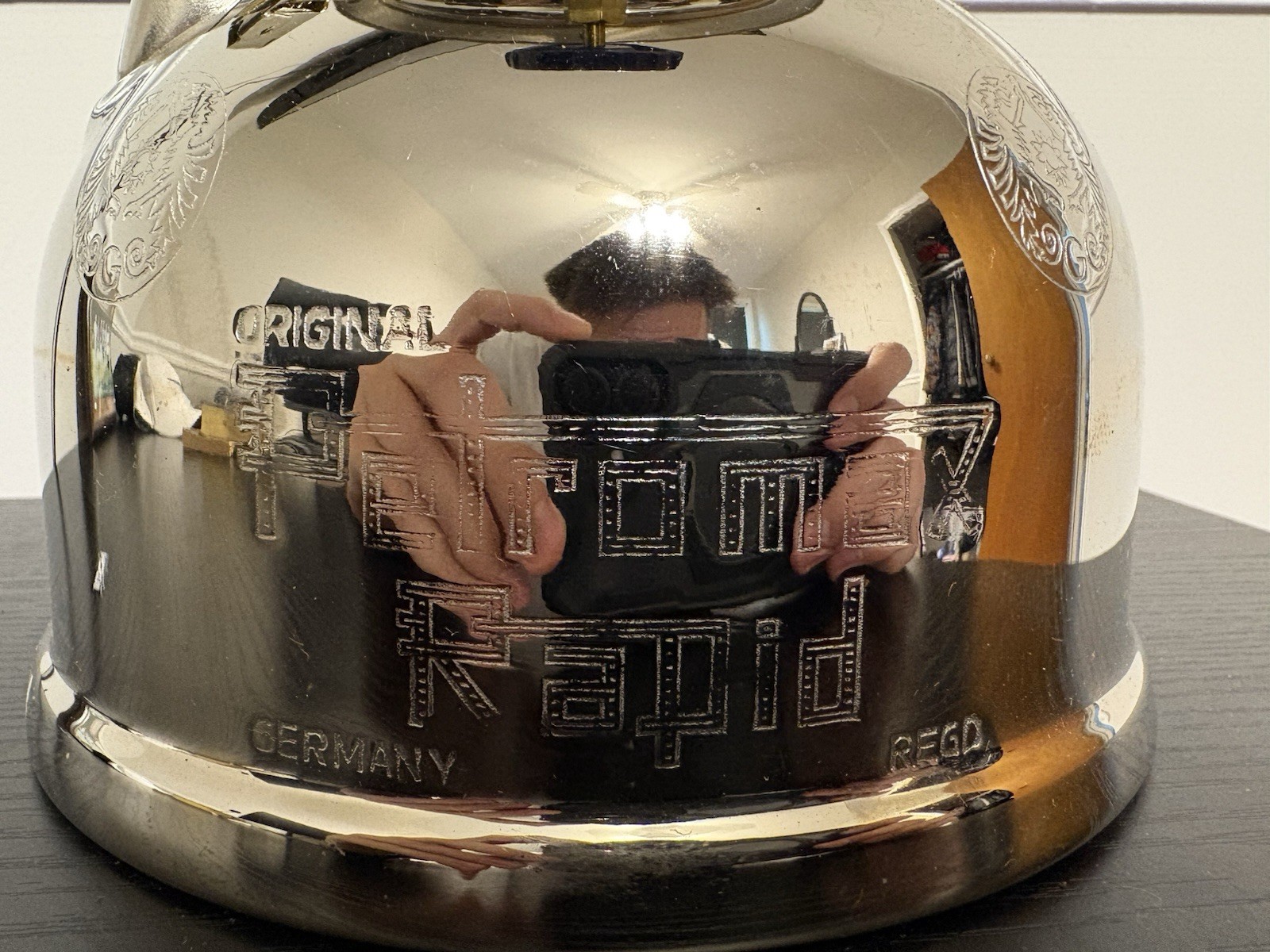 Petromax Rapid 829/500 CP Pressure Lantern Germany Chrome w/ Case Untested