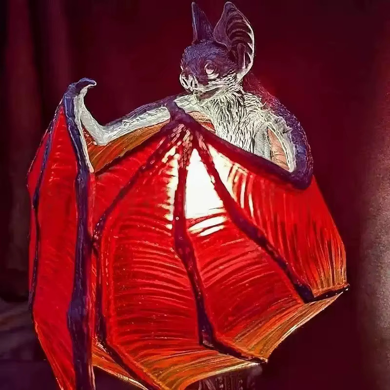 Shadow Wing Bat Lamp US Plug Table Light For Halloween 21CM