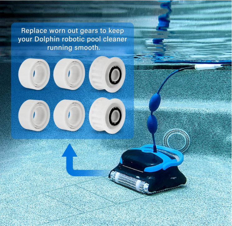 3884997-R6 Replacement Pool Cleaner Wheels Compatible with Dolphin, Nautilus CC
