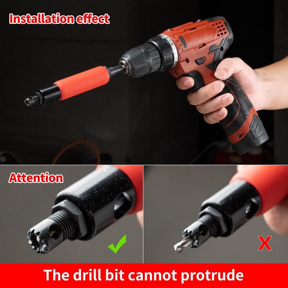 Electric Drill Rivet Removal Adapter for Multiple Size Rivets