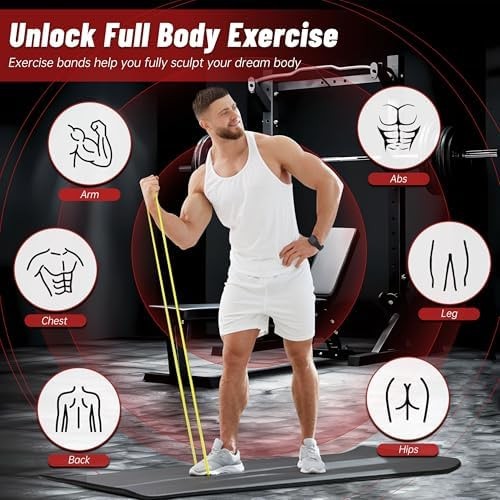 Resistance Bands for Working Out, 4-Level Pull Up Assistance Bands, Exercise ...