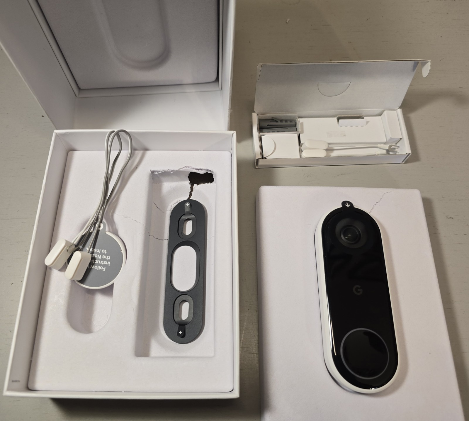 Google Nest Video Doorbell Wired A0077 **New** ( Open Box )