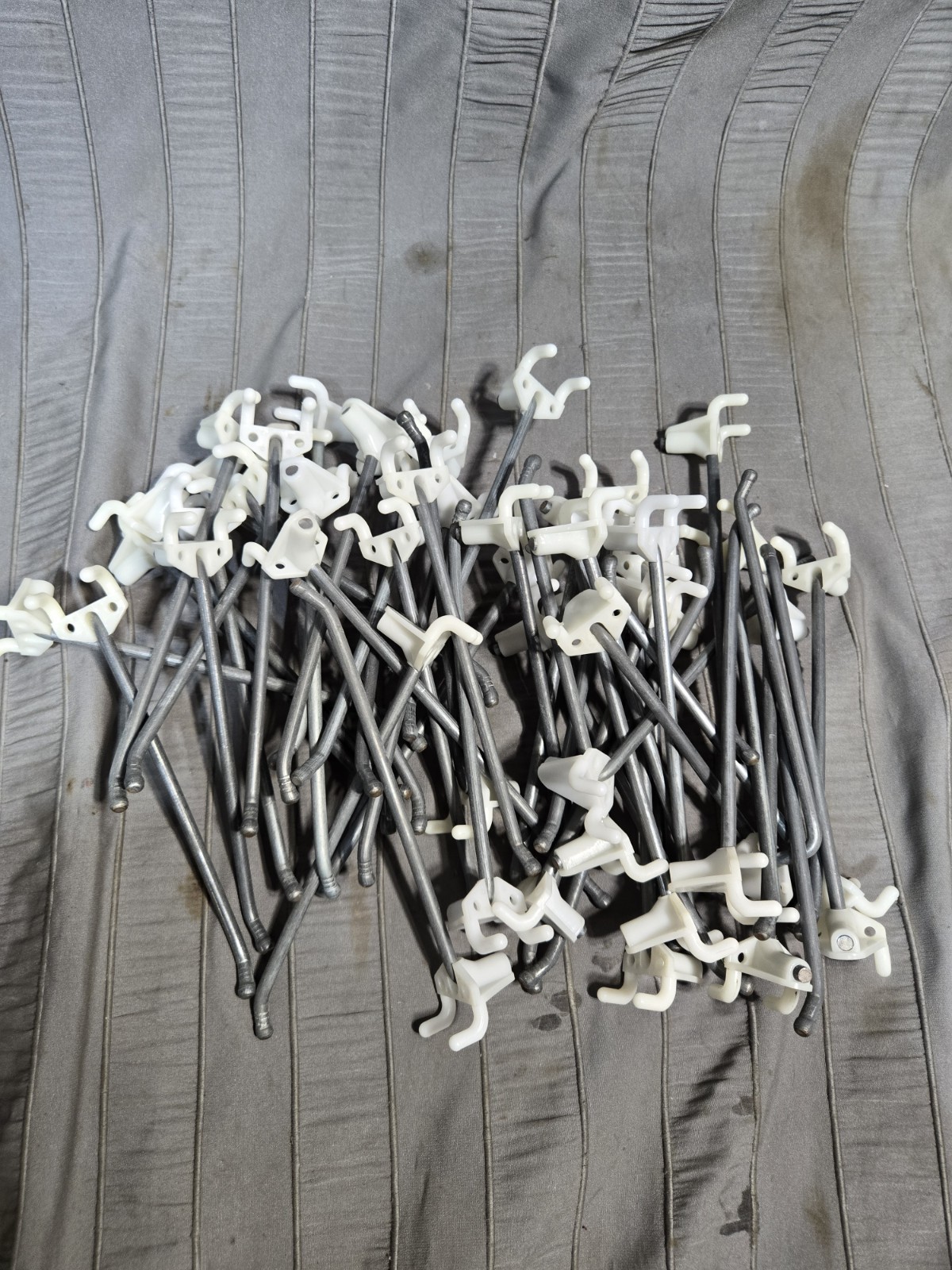 Peg Board Hooks 7 Inch 50 Pack - Steel & Plastic