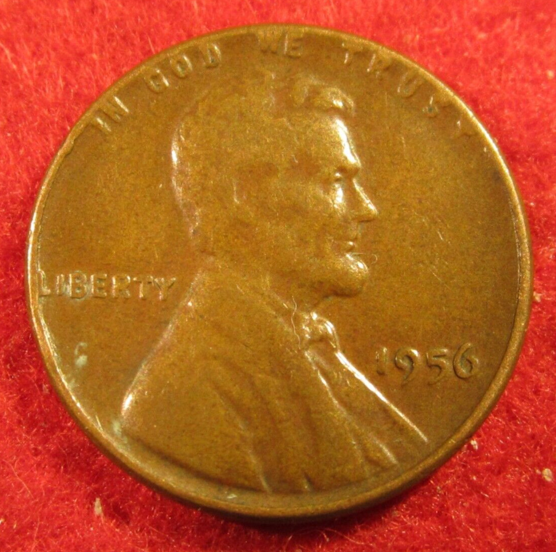 1956 (P) Lincoln Wheat Cent/Penny - F Fine to VF Very Fine