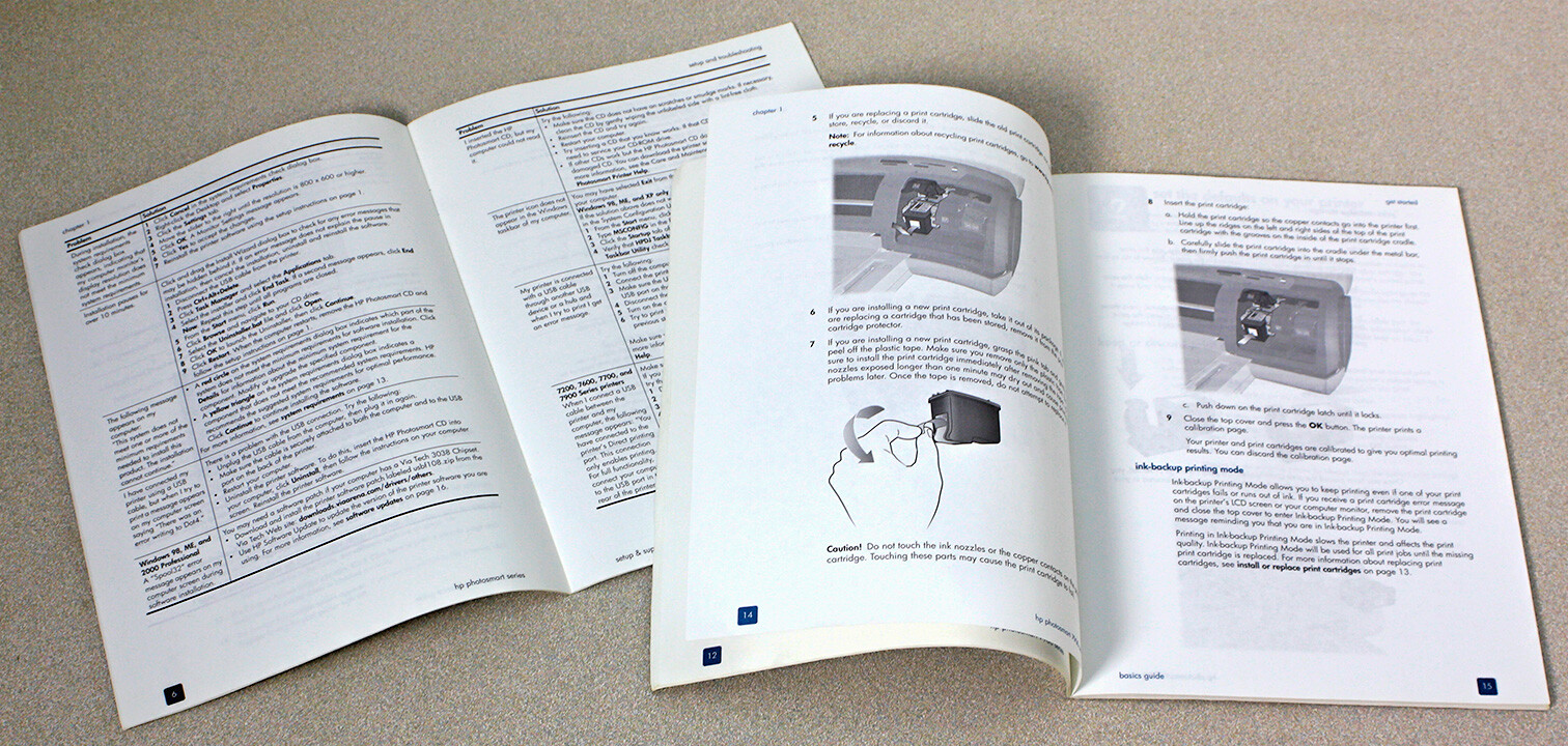 HP Photosmart 7900 Series Basics Guide + Setup & Support Reference Guide