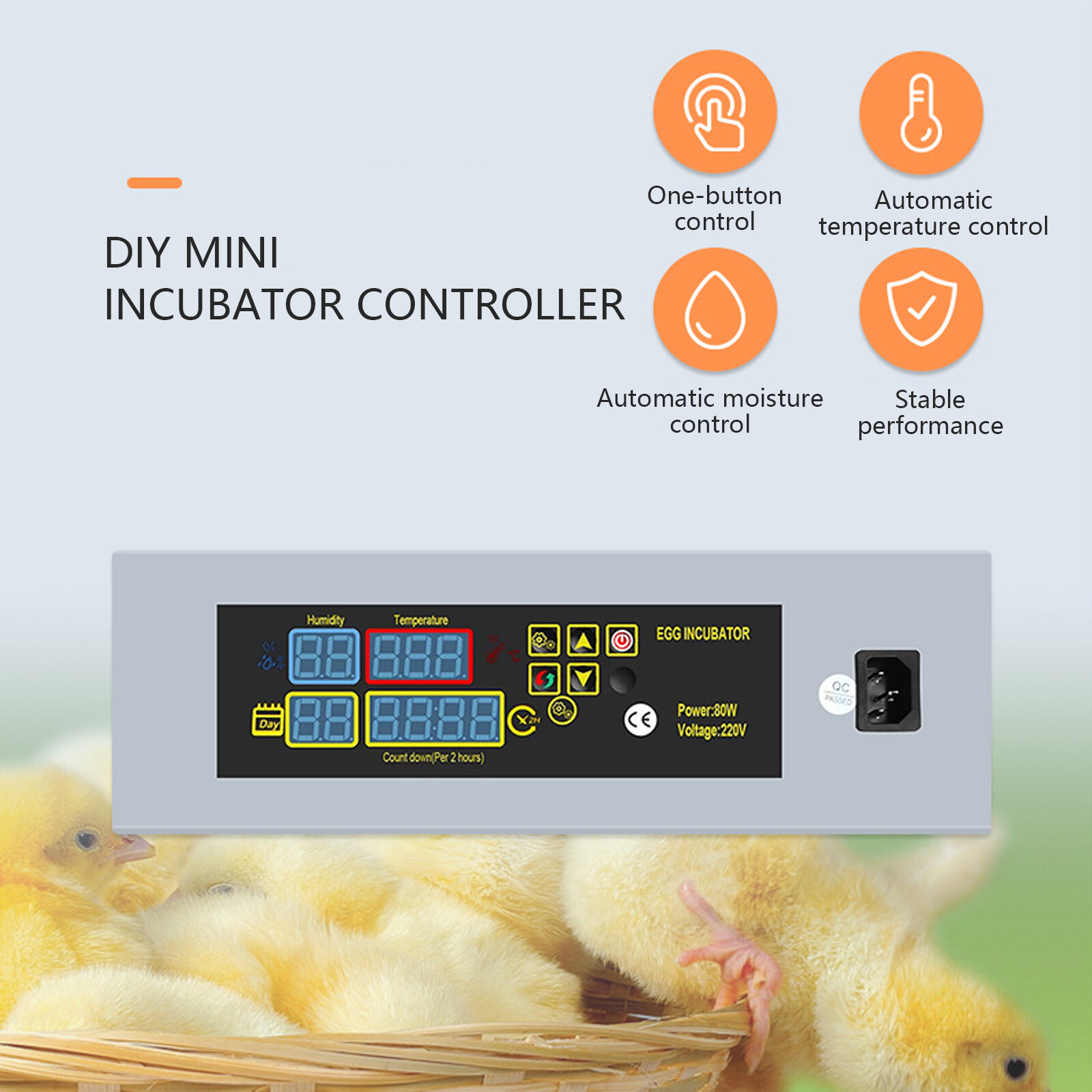 US Plug 110V Egg Incubator Automatic Hatcher DIY Poultry Hatching Machine ym