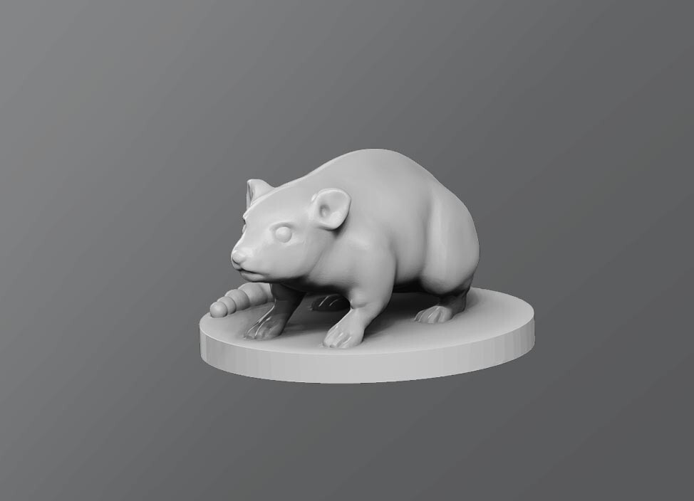 Rat (2pcs) Creature Monster Manual 28mm Scale DND D&D Tabletop Miniature