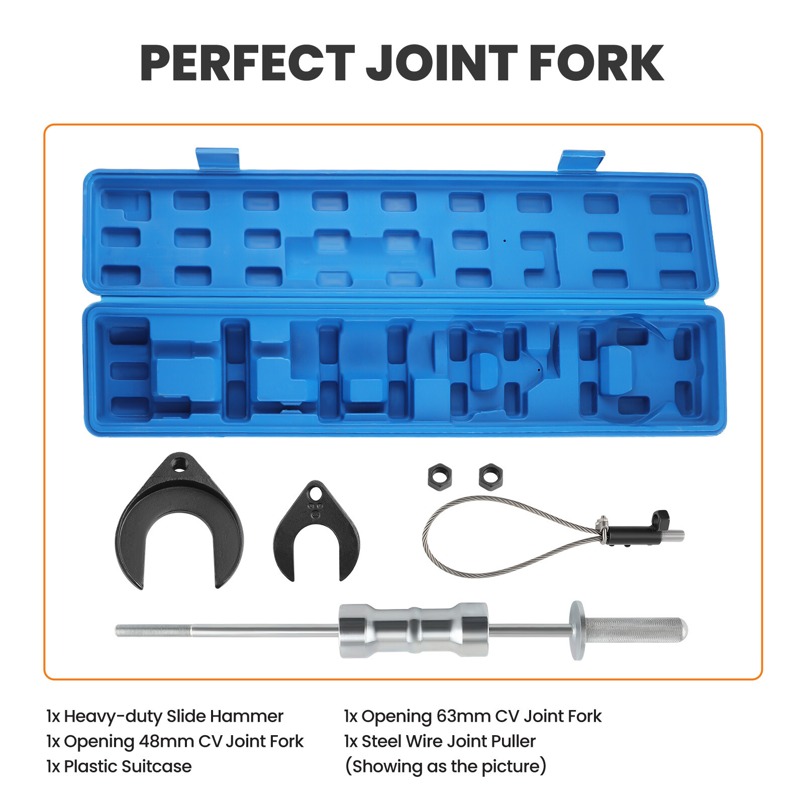 Front Axle Shaft Puller CV Joint Puller Slide Hammer w/ Adapter Attachments kit