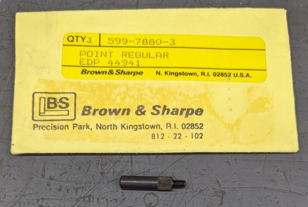 Brown & Sharpe 599-7880-3 Regular Contact Point 1" for All Dial Indicators NEW