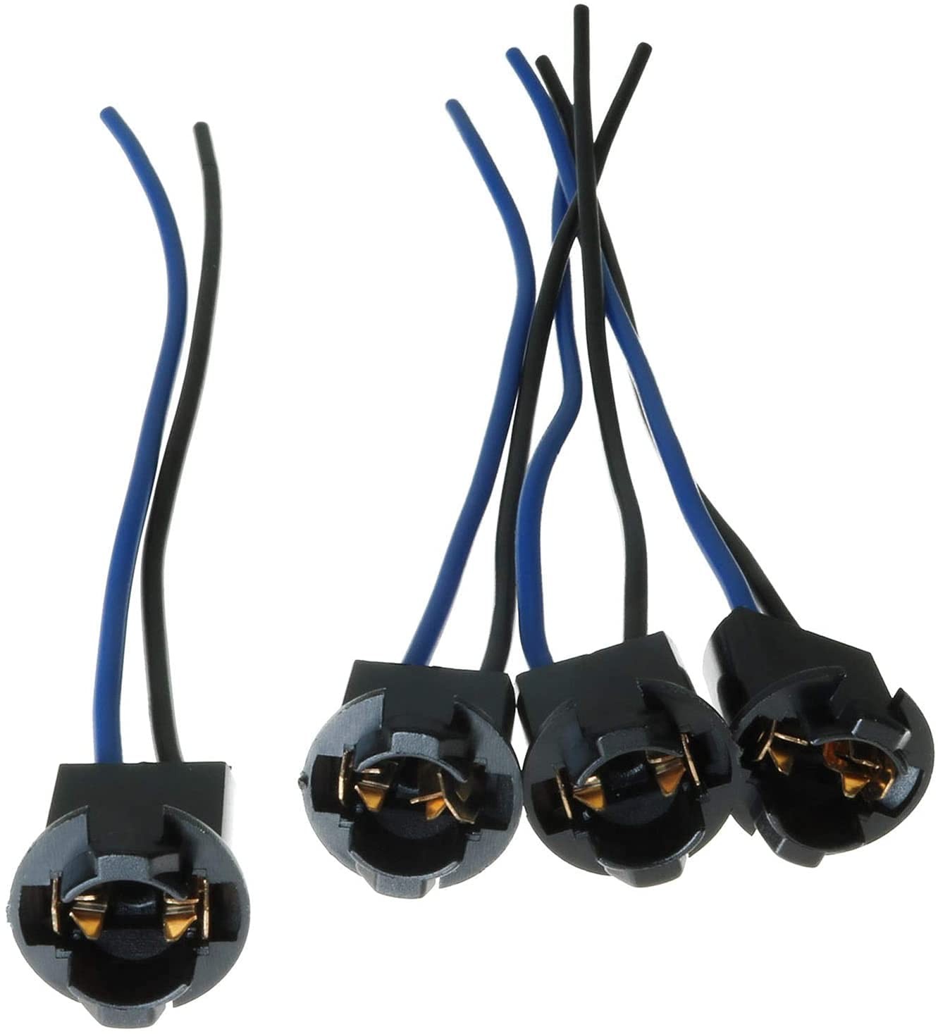 T10 Socket Base 15cm Wire Plug-in LED Bulb Extension 4PCS - for Fog Light